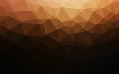 Obraz premium Dark Orange vector shining triangular template.