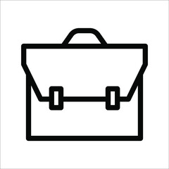 Bag icon. Briefcase icon vector illustration on white background. color editable