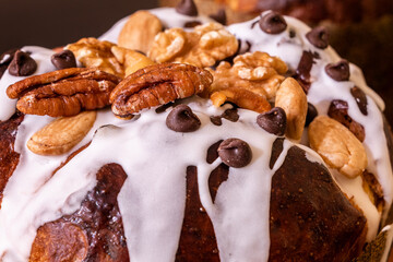 Panettone de navidad pan dulce para las fiestas.
