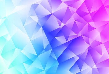 Fototapeta premium Light Pink, Blue vector polygonal template.