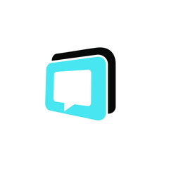 Naklejka premium chat logo
