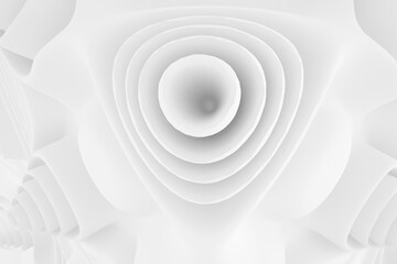 Obraz premium Minimalist organic abstract background. Natural black and white cyberpunk structure. Three-dimensional render visualization of microscopic shapes.