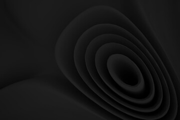 Minimalist organic abstract background. Natural black and white cyberpunk structure. Three-dimensional render visualization of microscopic shapes.