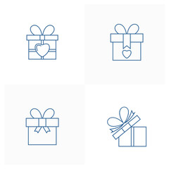 Set of Gift icon design vector template, Party supplies design concept, Icon symbol, Illustration