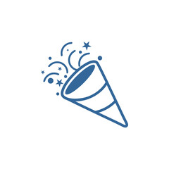 Confetti popper icon design vector template, Party supplies design concept, Icon symbol, Illustration