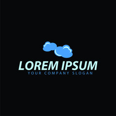 Obraz premium Blue cloud logo template vector symbol