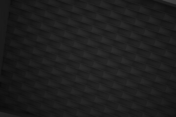 Geometrical shapes background. Black and white minimalist tech wall. Abstract 3D backdrop.