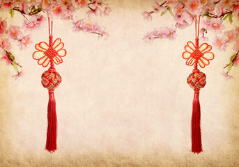Traditional chinese knot mean happy new year