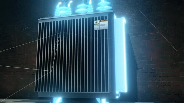 The Electrical Power Transformer 4k. High quality 4k footage