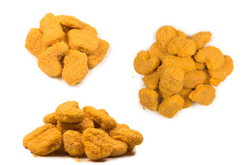 Nuggets isolated on a white background.
