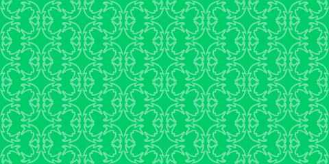 Green wallpaper background, floral pattern for seamless textures, monochrome