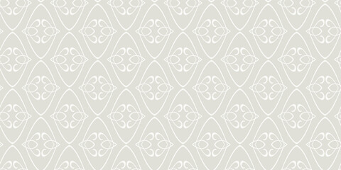 Gray wallpaper background, floral pattern for seamless textures, monochrome