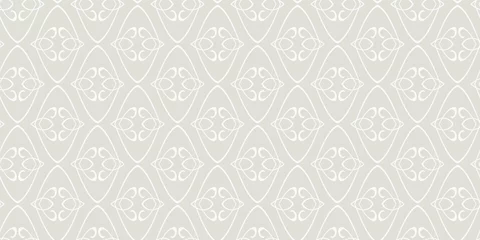Foto op Plexiglas Gray wallpaper background, floral pattern for seamless textures, monochrome © PETR BABKIN
