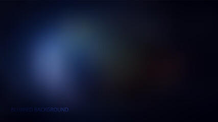 Blue, dark blurred background vector illustration