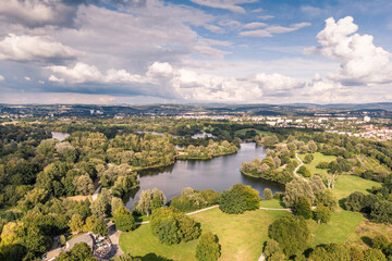 Luftaufnahmen &uuml;ber Kassel- Buga See