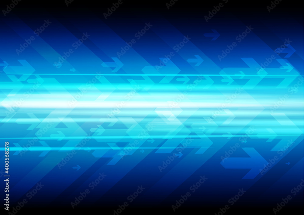 Wall mural vector : arrows with blue stripe background