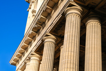 Naklejka premium Doric Columns . Classical column style developed in ancient Greece