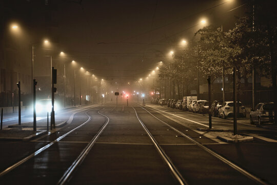 Brouillard dans la ville