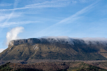 clouds over the mountains