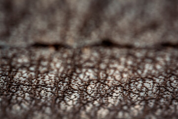 Extreme closeup of a leather