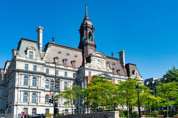 The facade of the City Hall or Government Building in Montreal, Canada