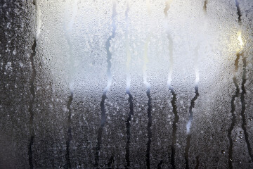 Glass raindrops detail