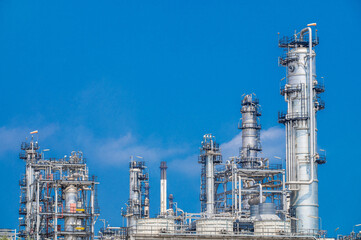Industrial zone,The equipment of oil refining,Close-up of industrial pipelines of an oil-refinery plant,Detail of oil pipeline with valves in large oil refinery.