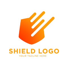 Fototapeta premium Fast Shield logo designs, design concept, logo, element for template.