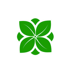 leaf flower logo