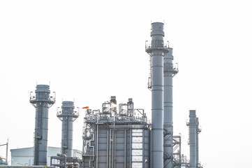 Industrial zone,The equipment of oil refining,Close-up of industrial pipelines of an oil-refinery...