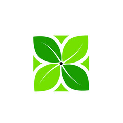 leaf flower logo