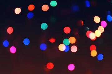 bokeh lights holiday retro background night 3