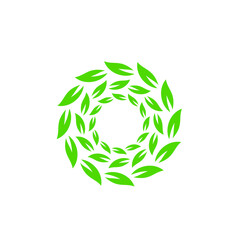 circle leaf logo