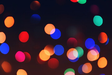 bokeh lights holiday retro background night 7