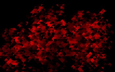 Dark Red vector backdrop with lines, triangles.