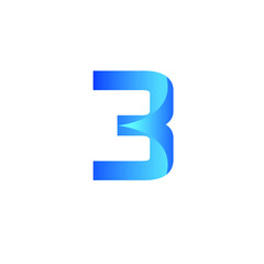 Number 3 Logo Design 