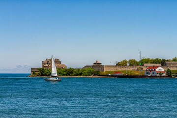 Old fort Niagara in New York state, seen from Niagara on the Lake, Ontario, Canada