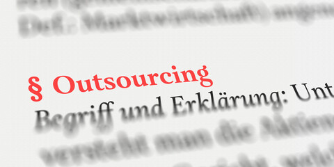 Outsourcing rechtlich erklärt mit Paragraph Zeichen