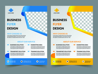 business flyer design template background