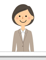 スーツの女性 受付