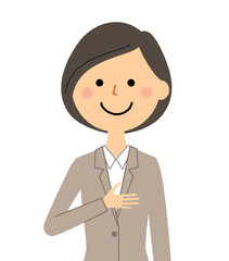 頼りになるスーツの女性