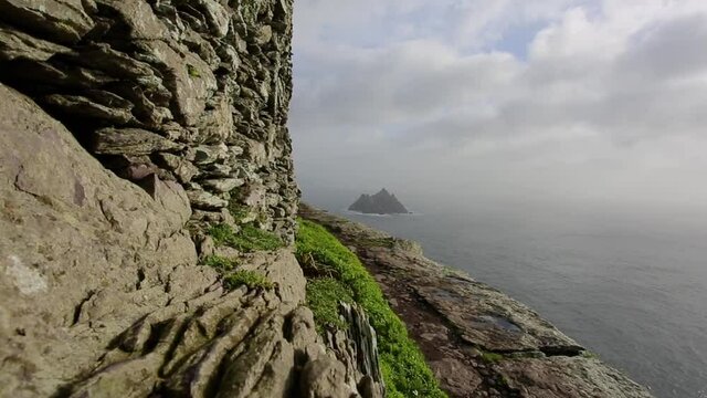 View towards Little Skellig from Skellig Michael.