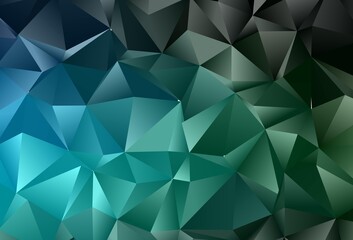 Obraz premium Dark Blue, Green vector abstract mosaic pattern.