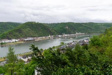 Foto op Canvas Ausblick über den Rhein bei St. Goar © C.M.M.