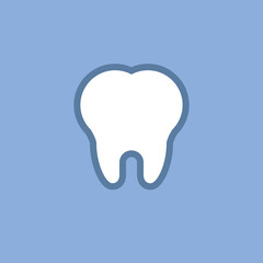 Tooth vector icon. Dentist symbol.