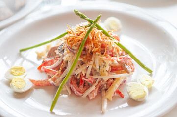 thai spicy salad with shrimp