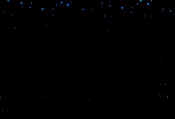 Dark blue vector template with crystals, circles, squares.