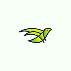 Bird and minimalist logo