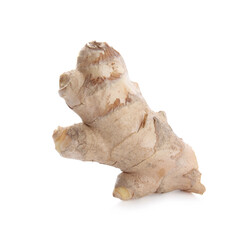 Whole fresh ginger root isolated on white