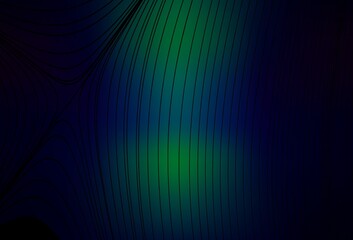 Dark Blue, Green vector texture with curved lines.